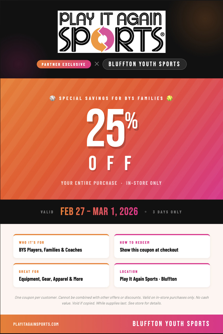 Play It Again Sports Event Flyer